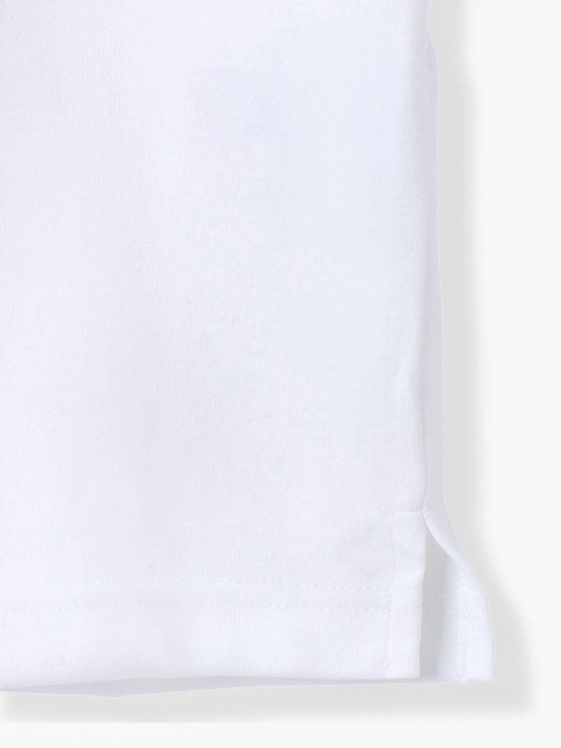 Oversized fit long sleeve cat t-shirt in cotton blend, white