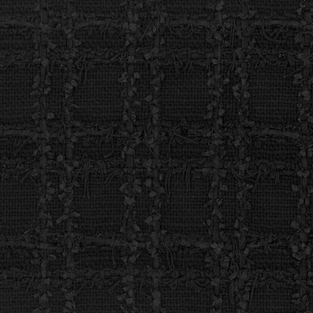 Hooded zip-up jacket in bouclé wool blend, Black Textured Check