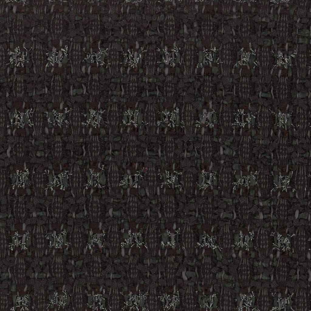 Hooded zip-up jacket in bouclé wool blend, metallic black