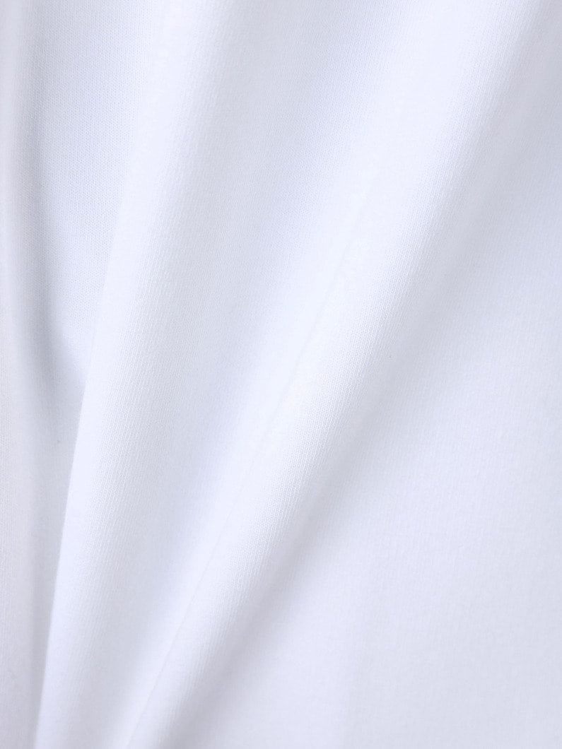 Oversized fit long sleeve cat t-shirt in cotton blend, white