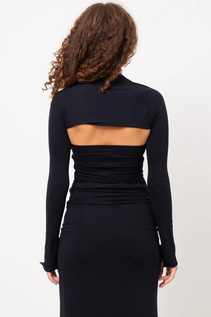 2-Piece Top in Viscose, Black