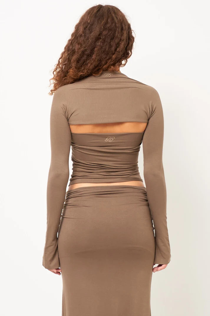 2-Piece Top in Viscose, olive