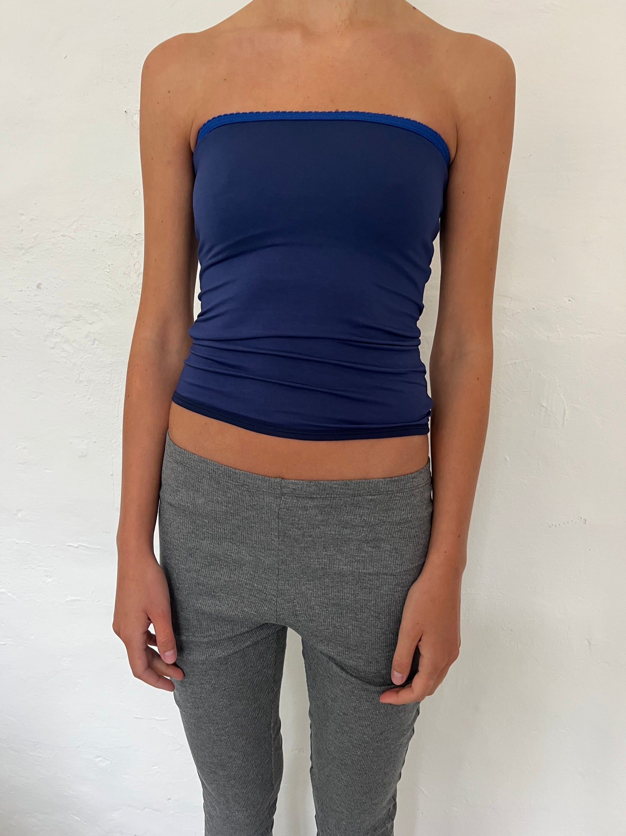 Bandeau top in viscose, picoeta electric/ocean/blue