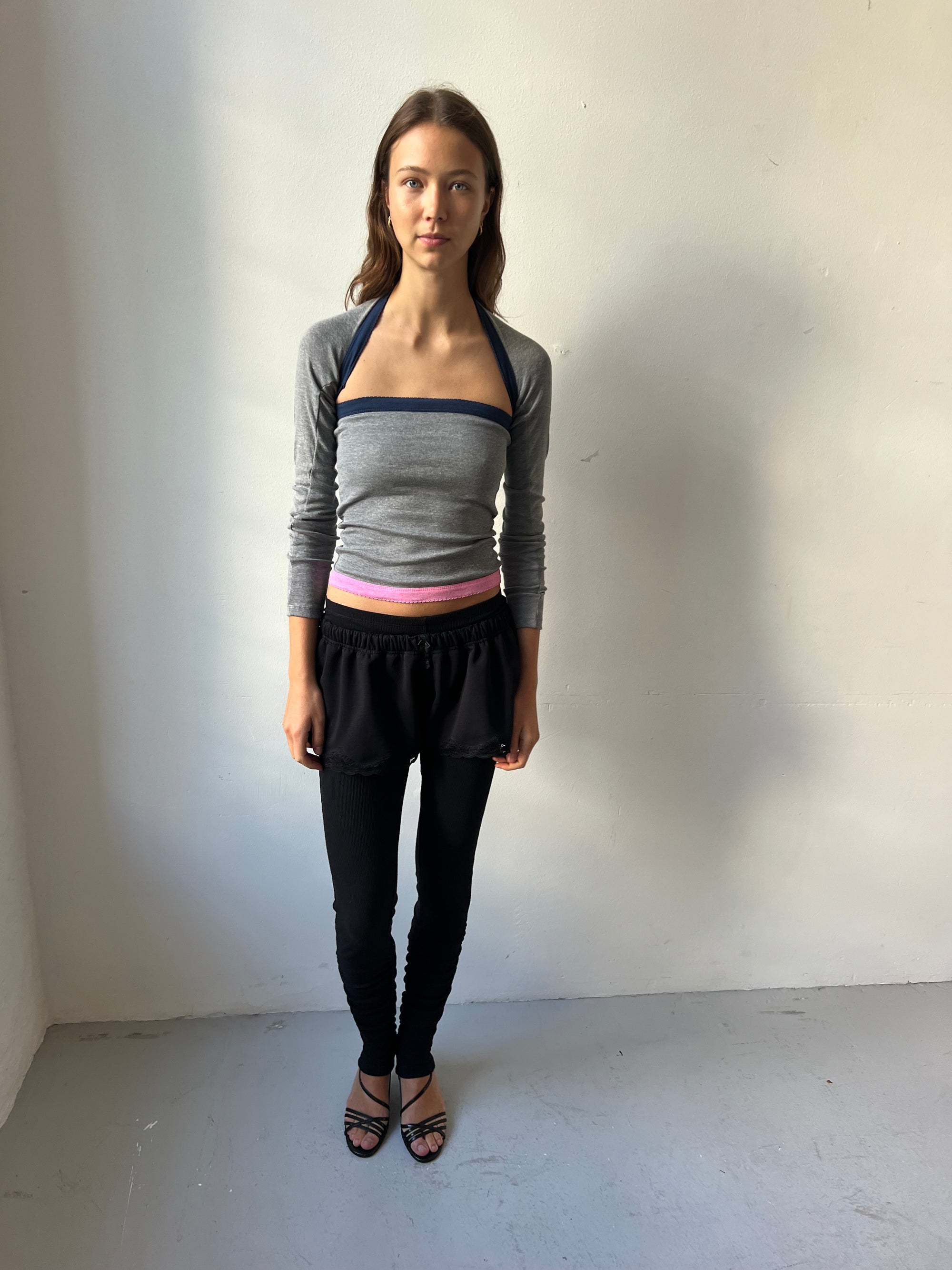 2-piece top in cotton, picoeta navy/darkgrey/pink