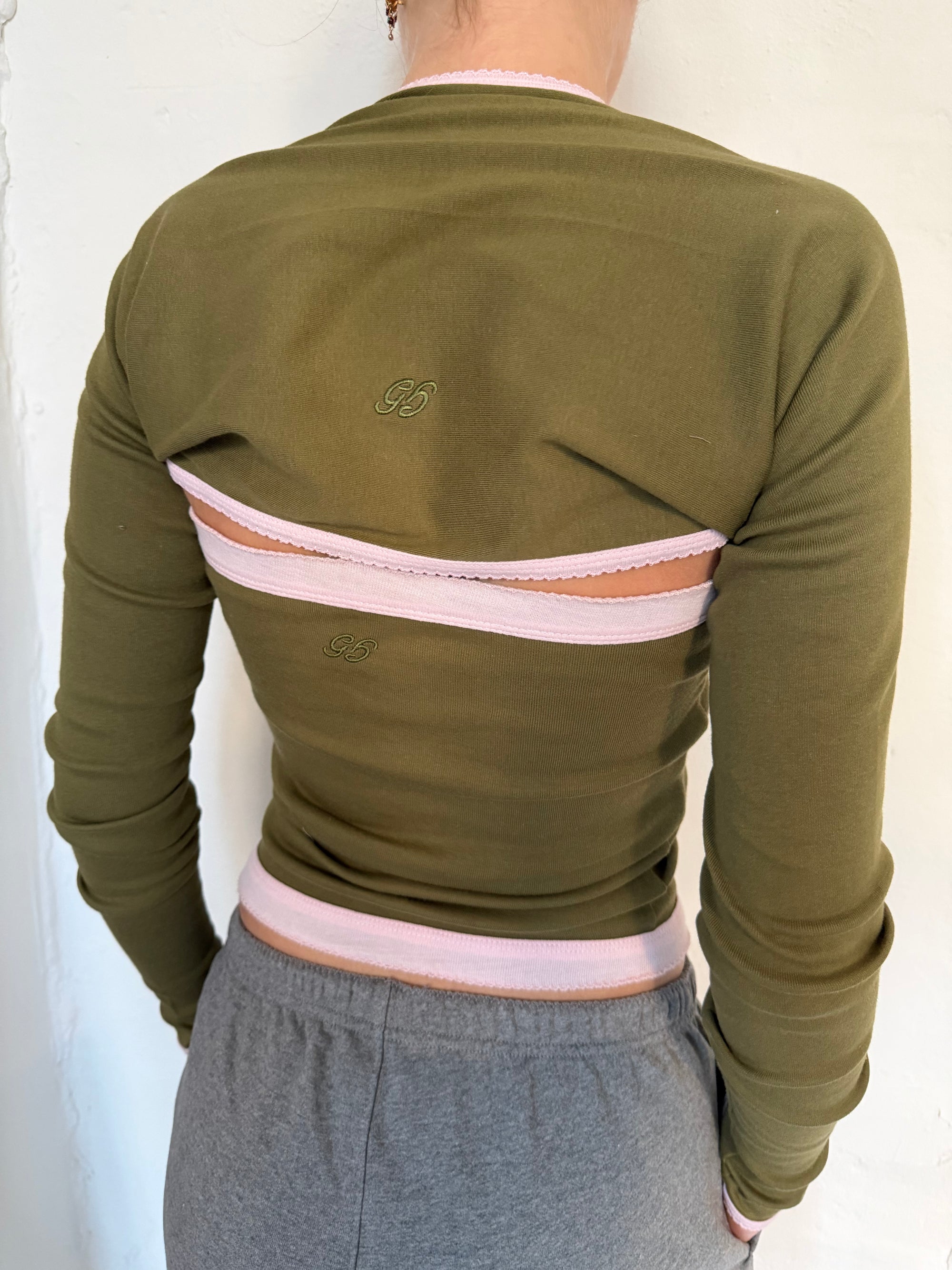 2-piece Top in Cotton, Picoeta Pink/Khaki