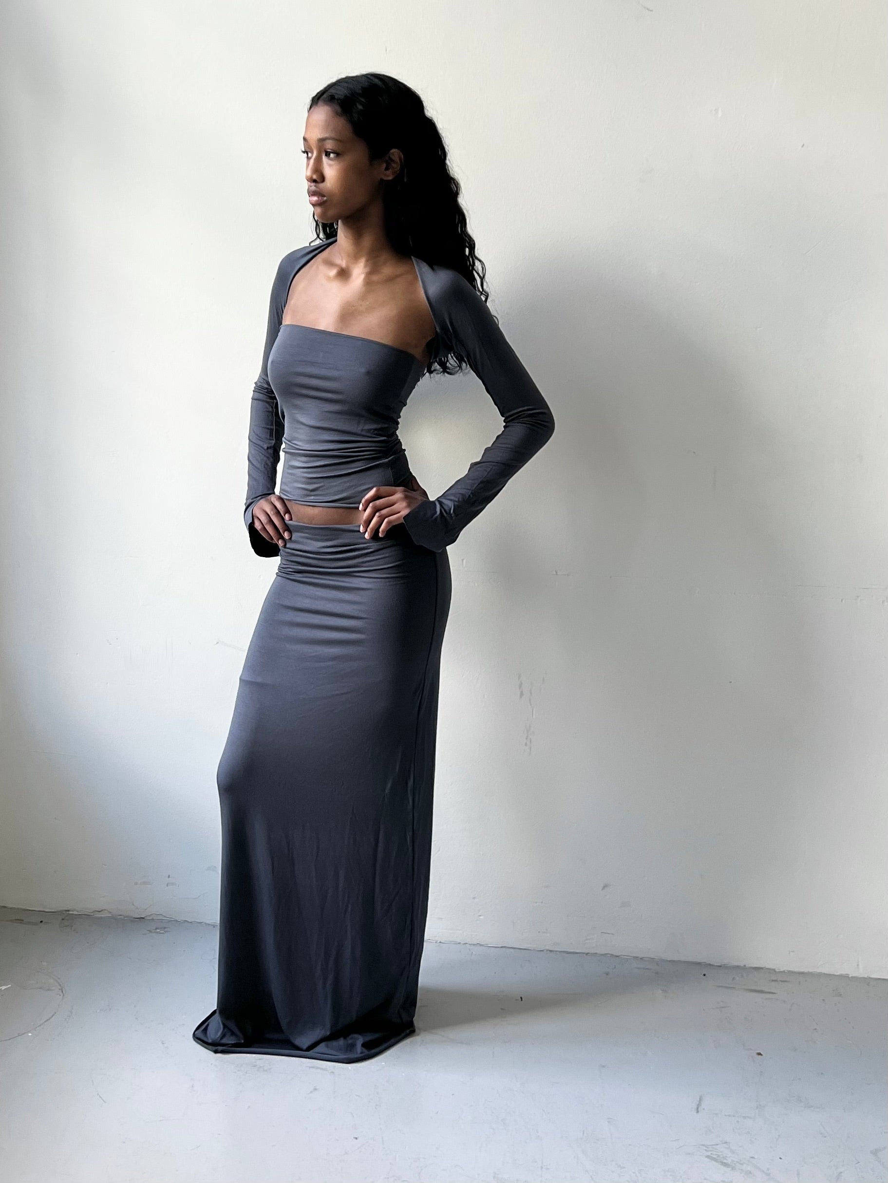 Skirt in anthracite