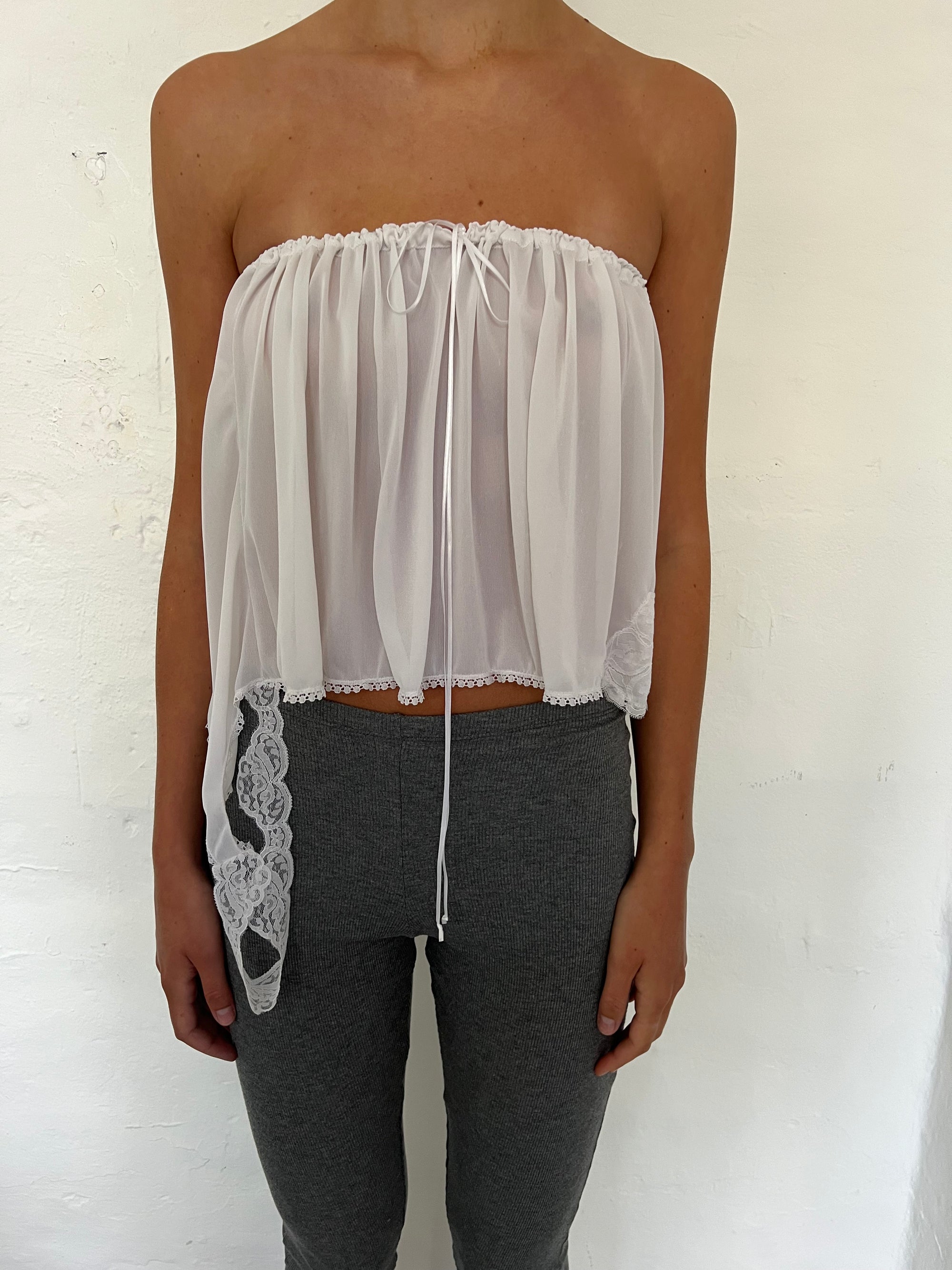 Nightgown 3-in-1 piece in polyester, white