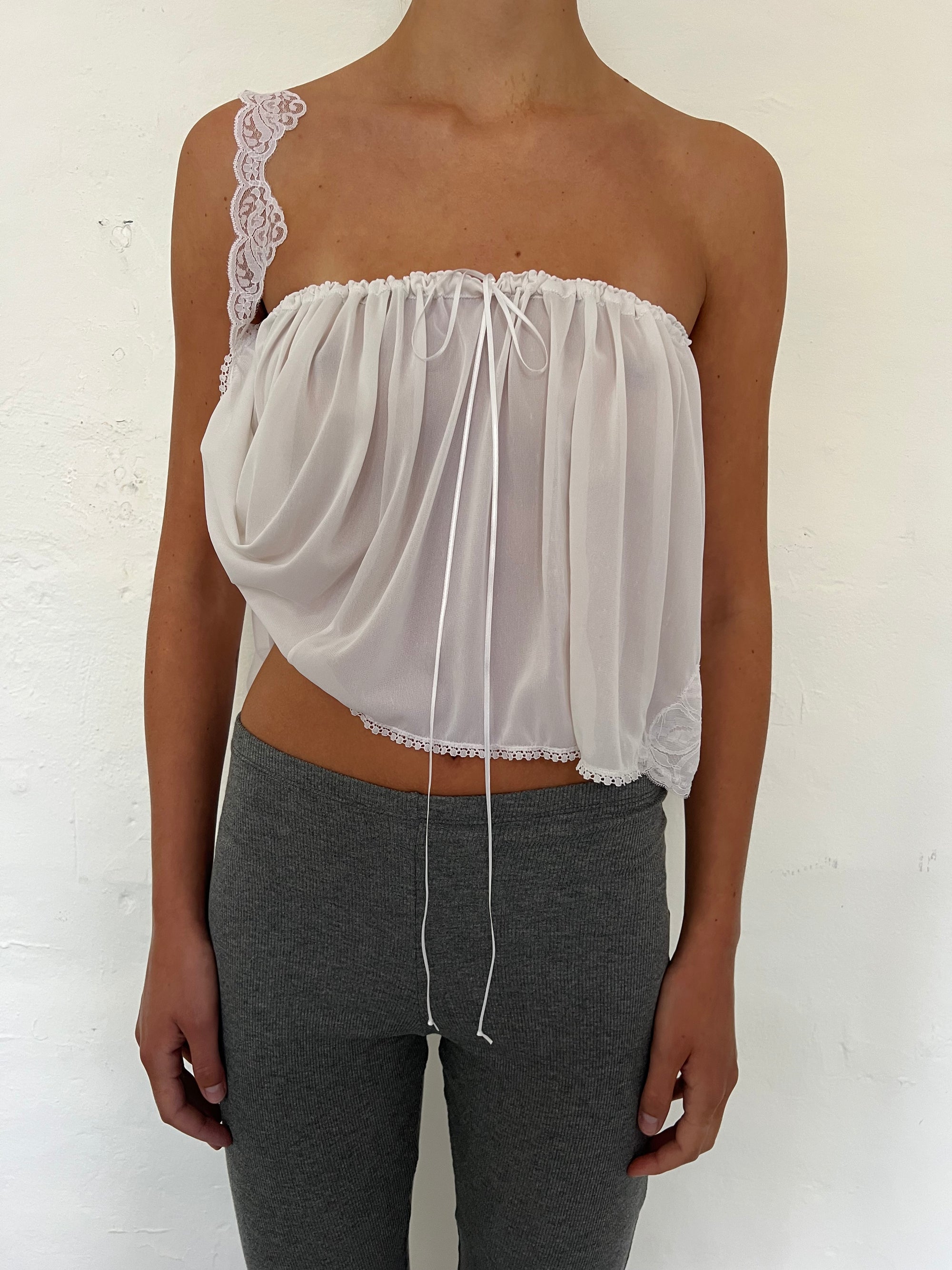 Nightgown 3-in-1 piece in polyester, white