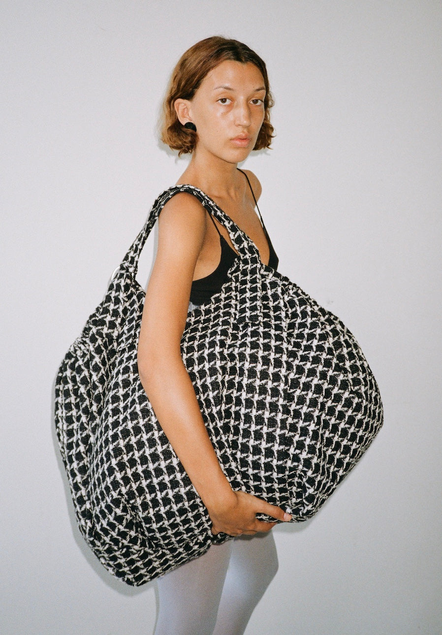 made to order, Large tote bag in bouclé wool blend