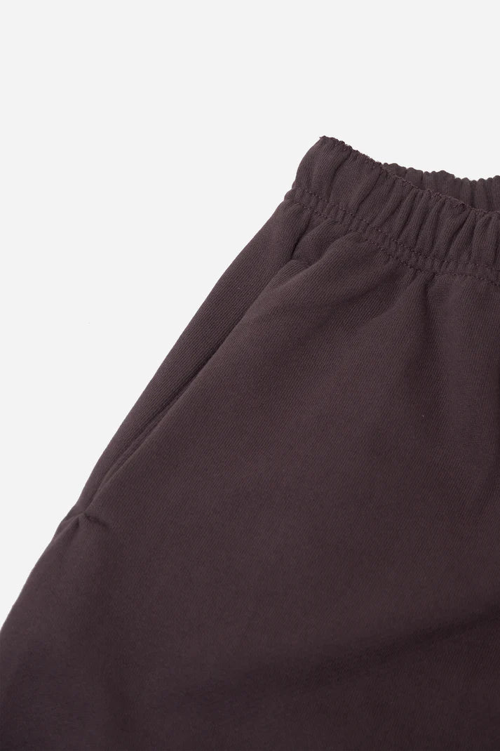 Lace Bermuda Sweatshorts in Cotton, Cocoa Brown