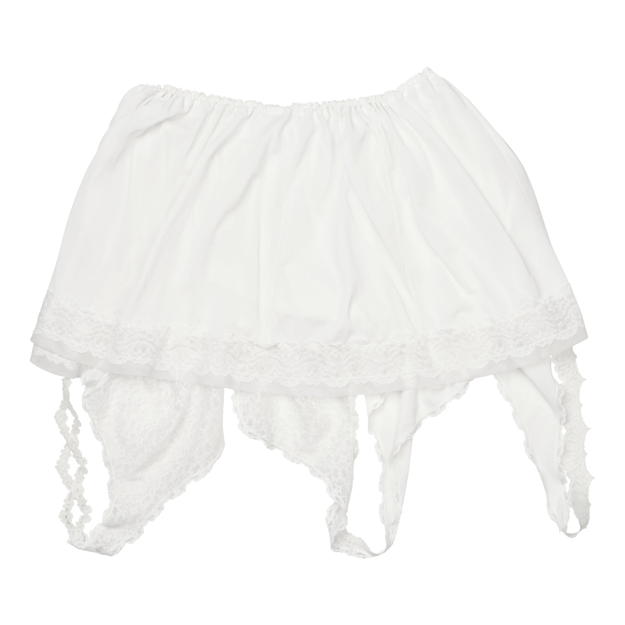 Nightgown 3-in-1 piece in polyester, white