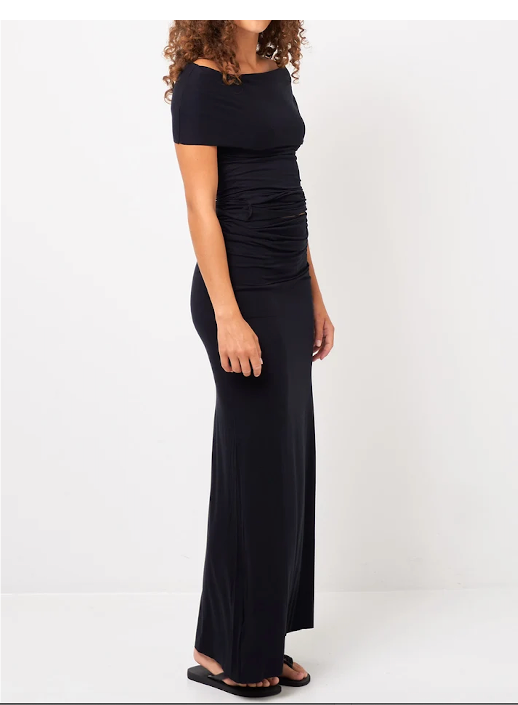 Full-Lenght Skirt in Viscose, Black