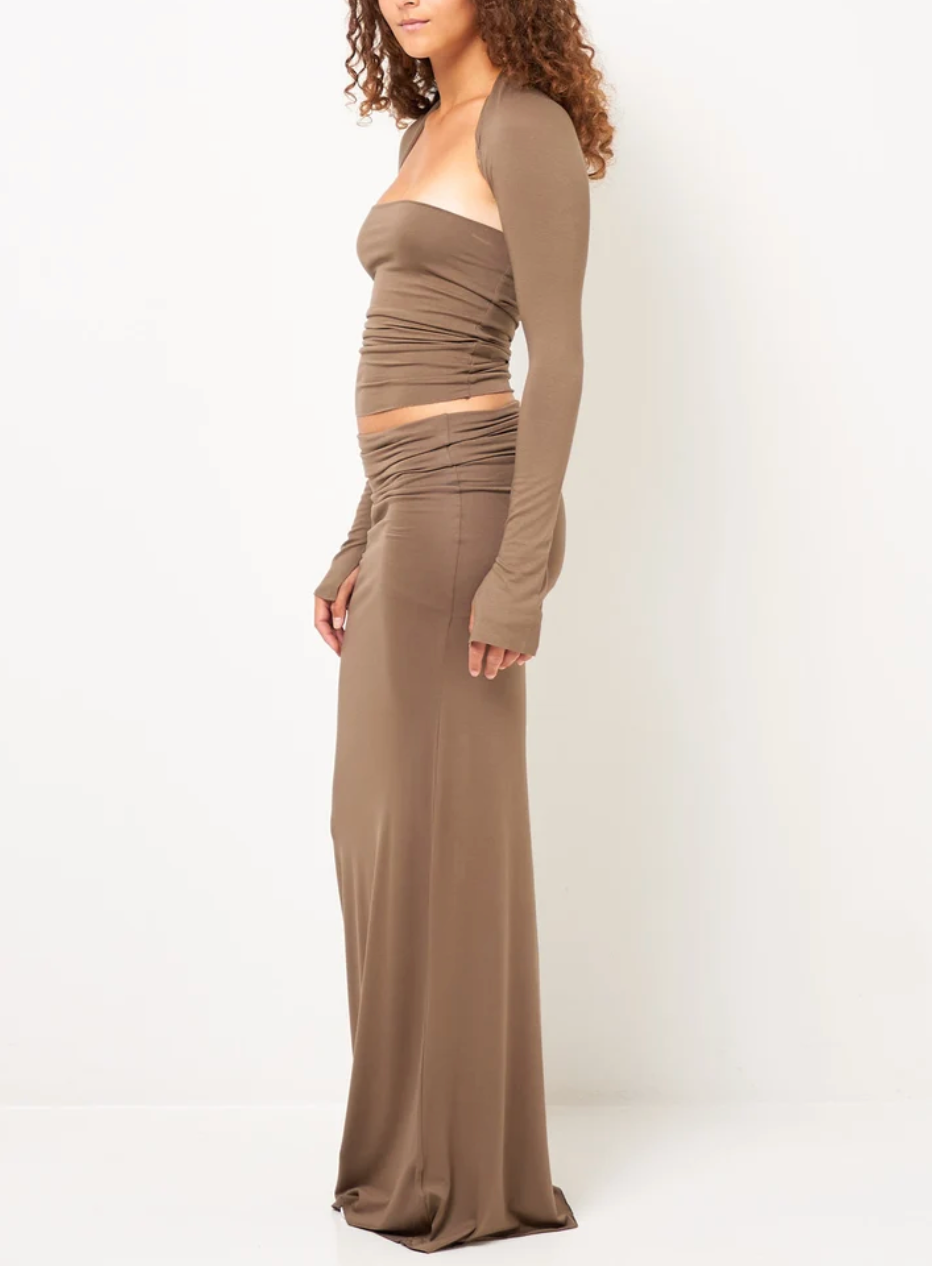 2-Piece Top in Viscose, olive