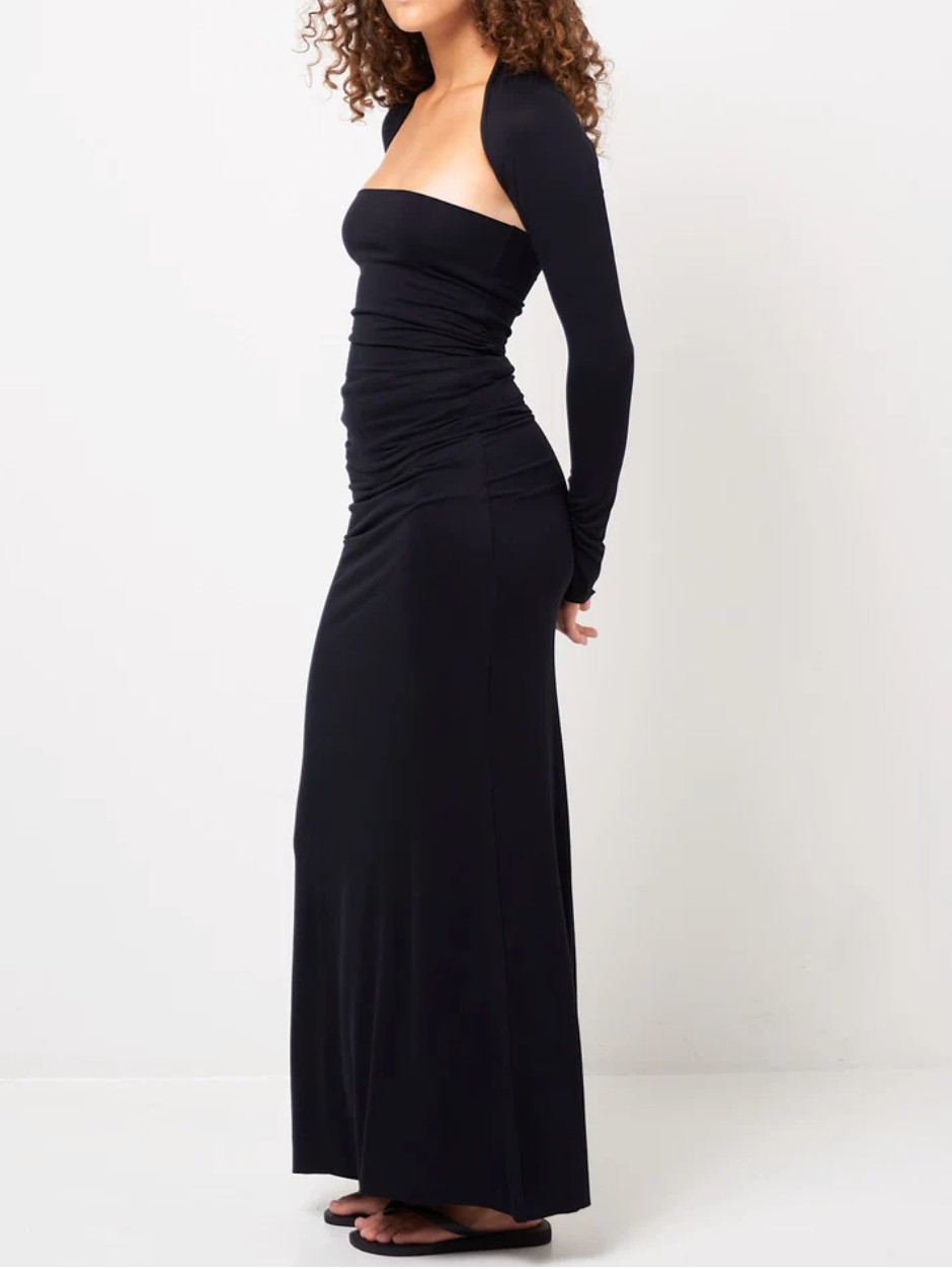2-Piece Top in Viscose, Black