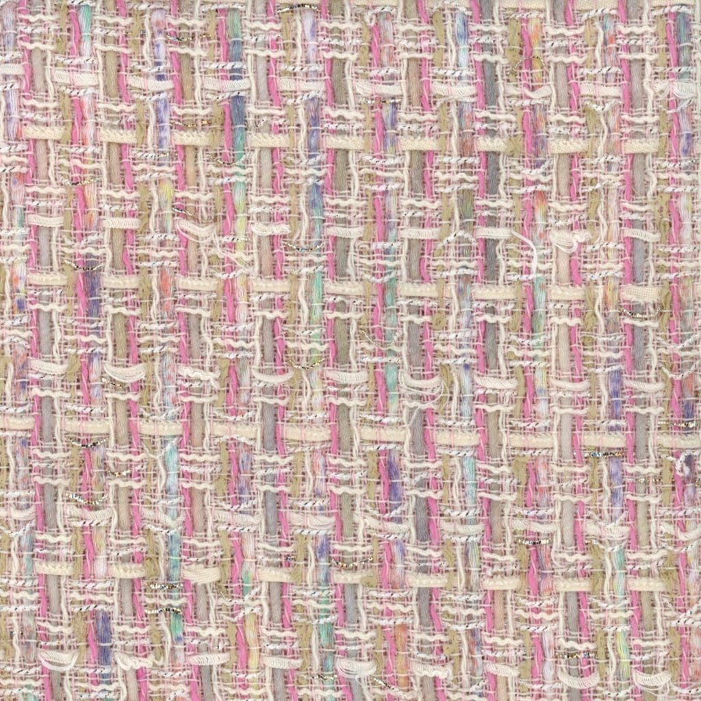 Hooded Zip-Up Jacket in Bouclé Wool Blend, Bubblegum